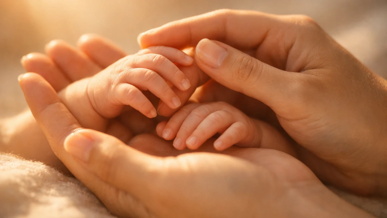 عکس احساسی نوزاد با والدین