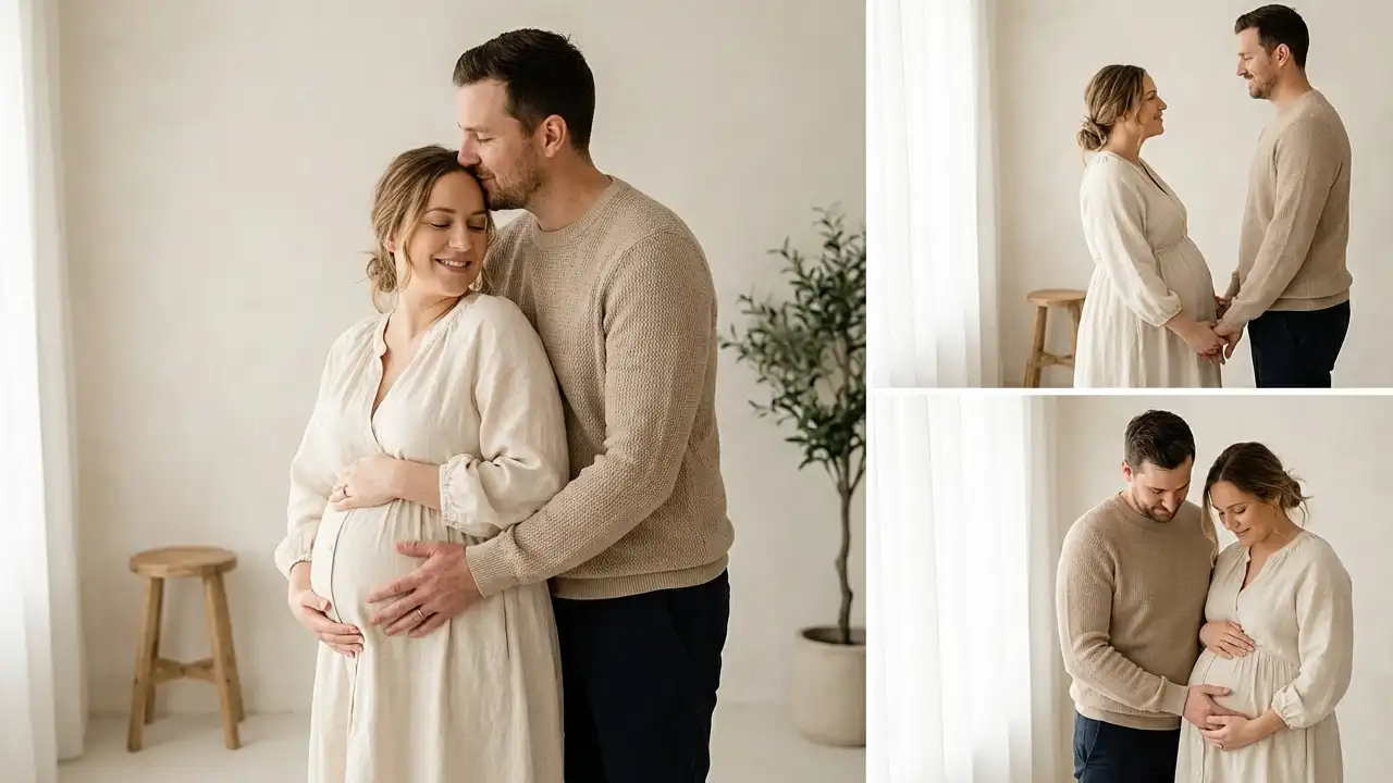 عکس بارداری دونفره با همسر