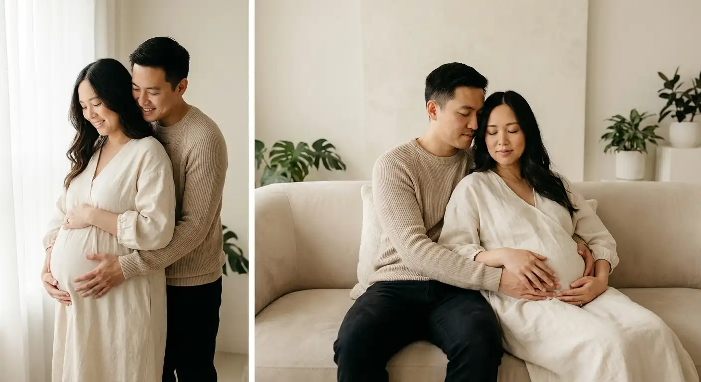 ایده عکاسی بارداری ساده