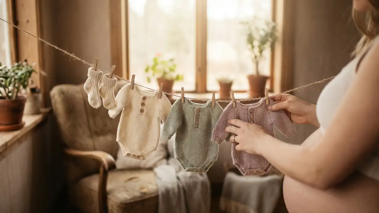 ایده‌ی بند رخت کوچک لباس نوزاد