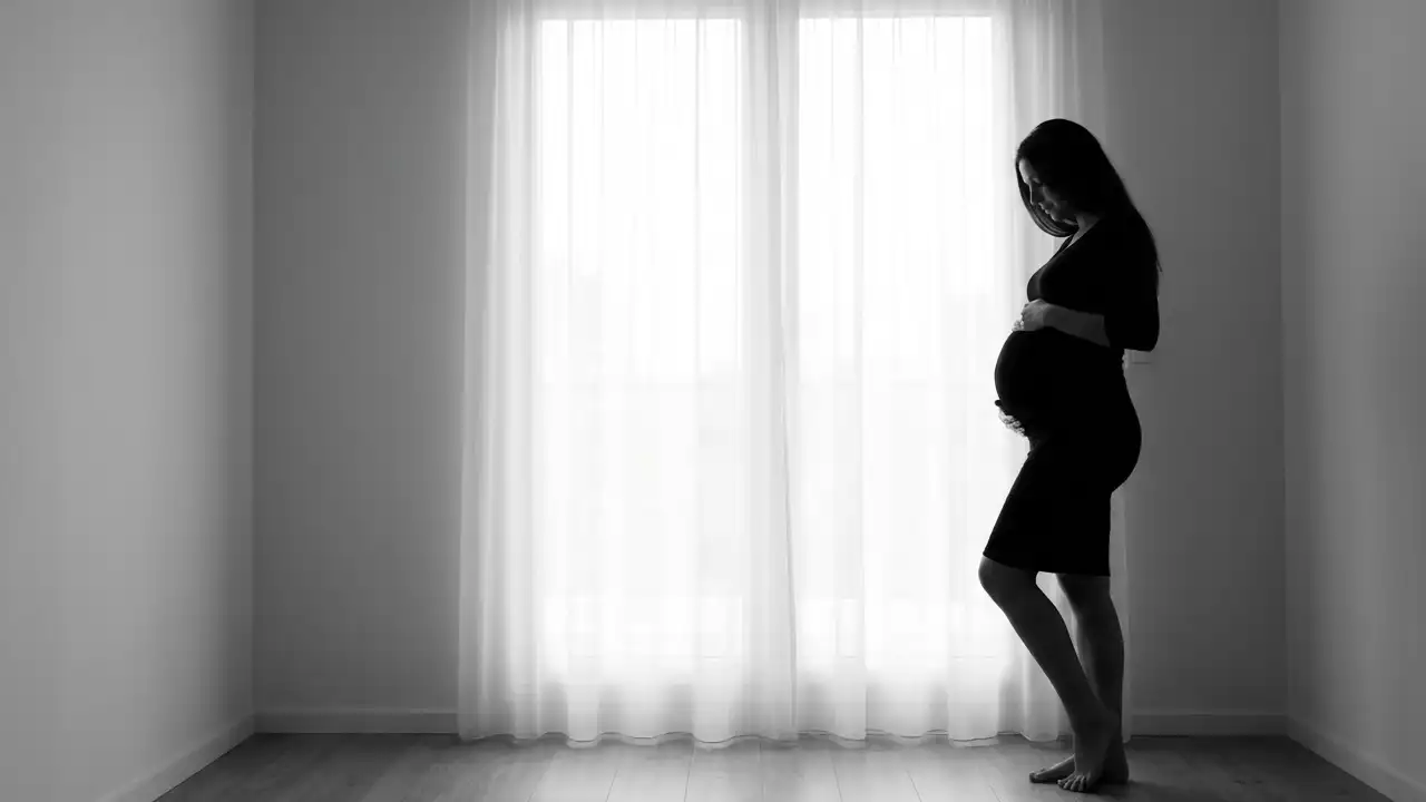 ایده‌ی ژست ضد نور (سیلوئت) کنار پنجره اتاق