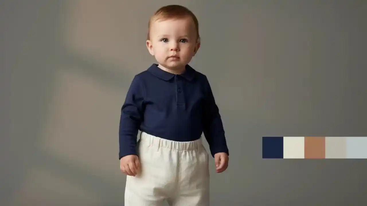 ایده‌ی استایل جسورانه و شیک (آبی نفتی + کرم)