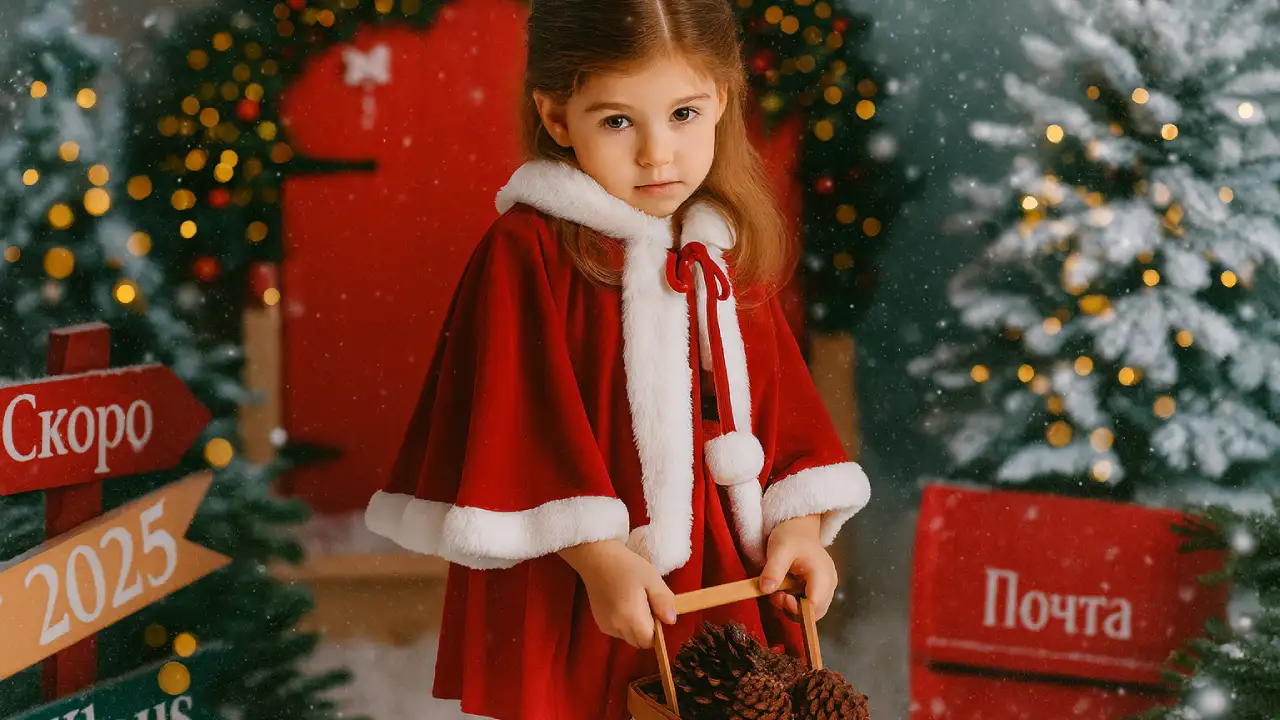 دکور کریسمس برای عکس کودک