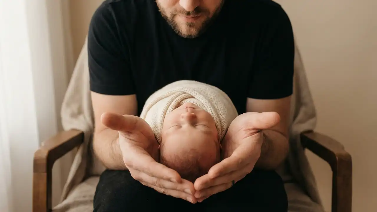 ایده‌ی کف دست‌ها به عنوان قاب صورت