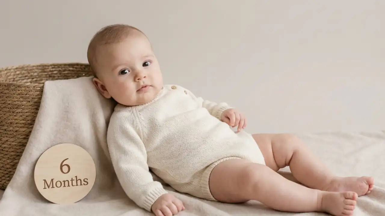 عکس ماهگرد نوزاد با تم مینیمال