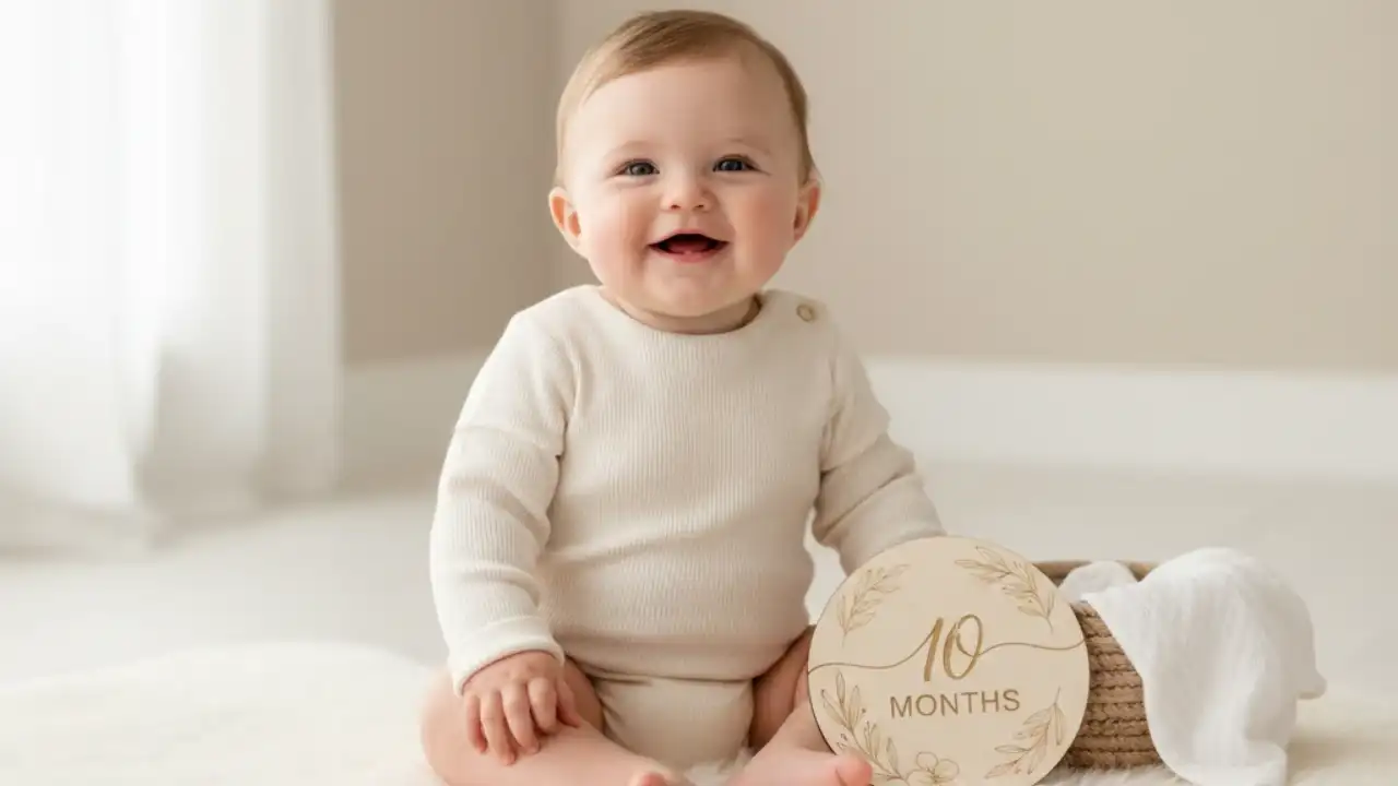 عکس ماهگرد نوزاد با کارت ماهگرد خلاقانه