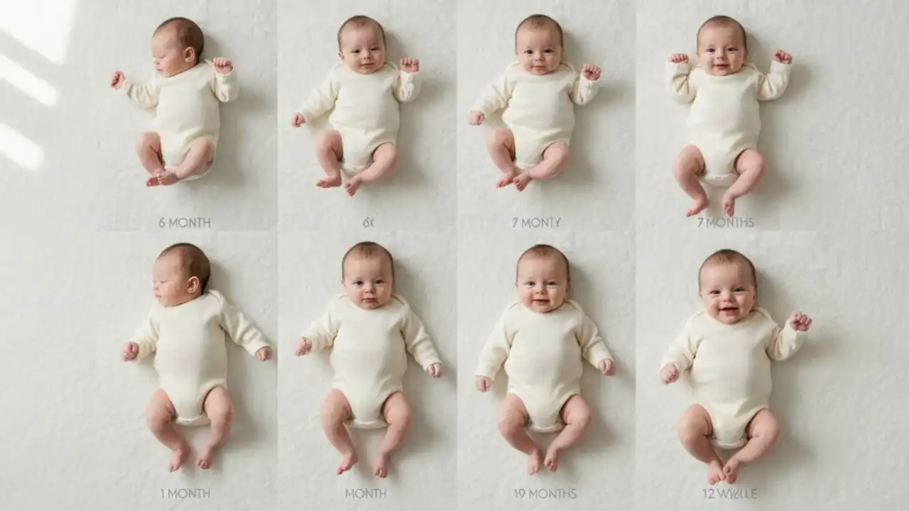 عکس ماهگرد نوزاد با یک لباس ثابت