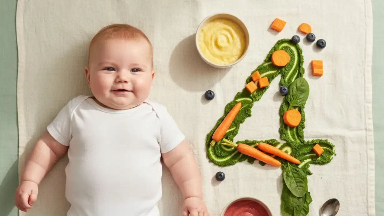 عکس ماهگرد نوزاد با غذای کمکی 