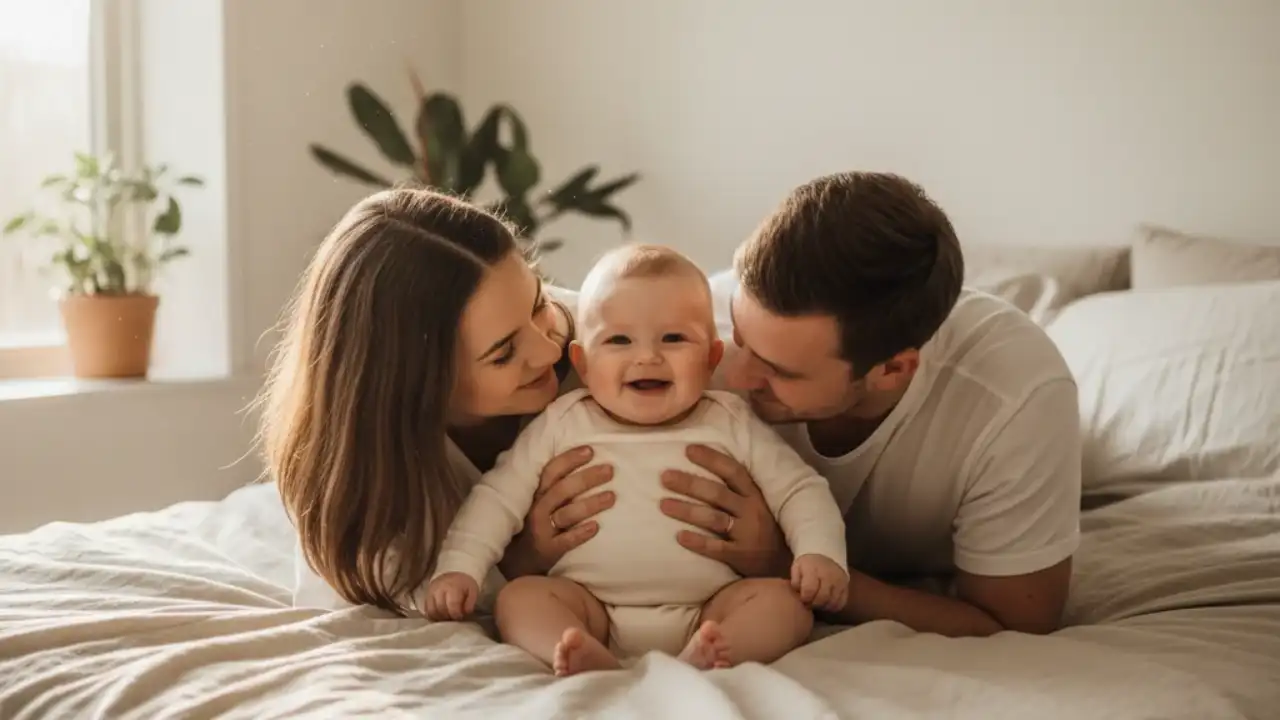 ایده‌ی عکاسی روی تخت والدین