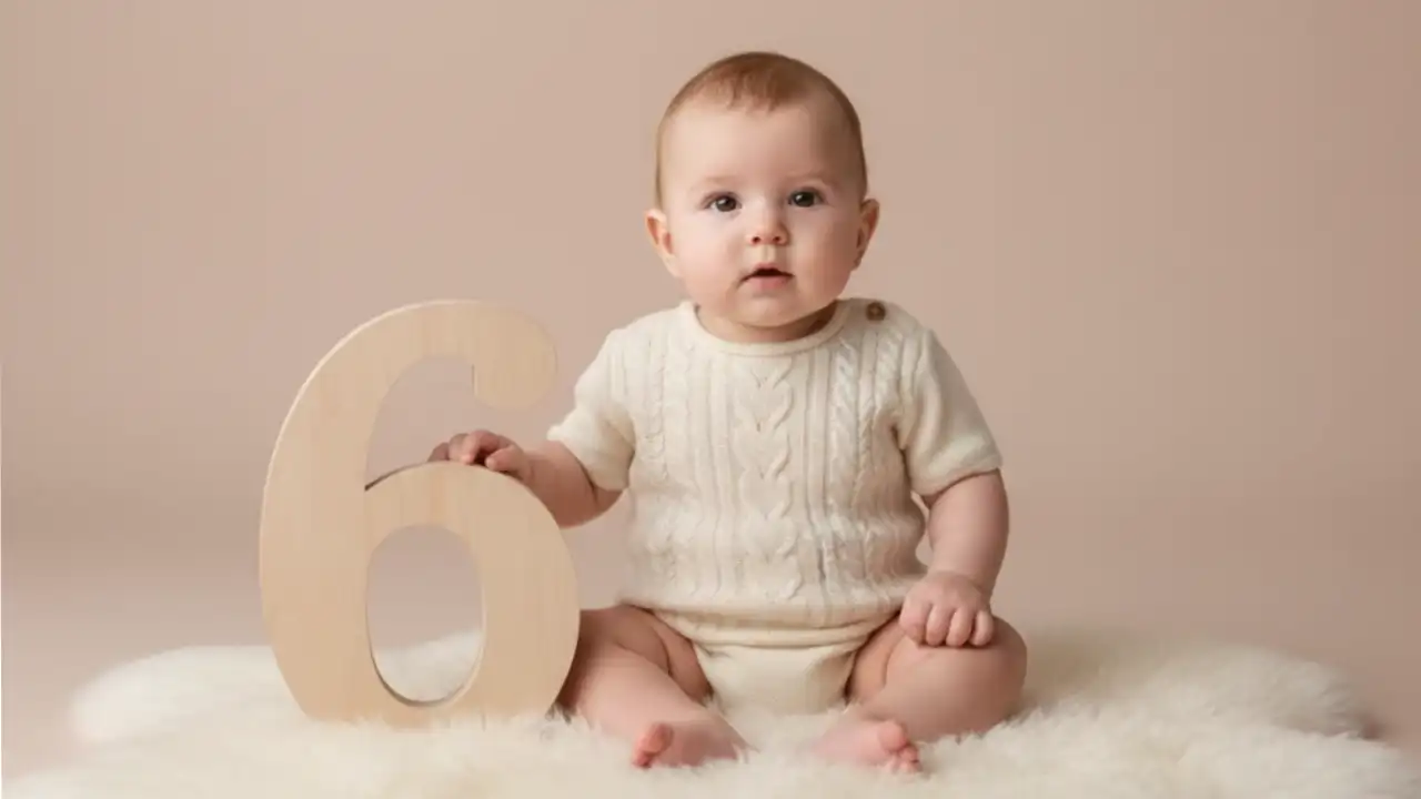 ایده عکس شش ماهگی نوزاد دختر