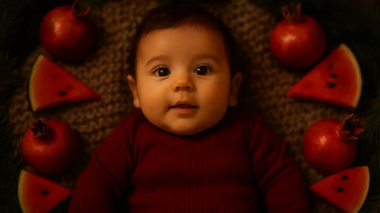  ایده‌ عکاسی از نوزاد در شب یلدا